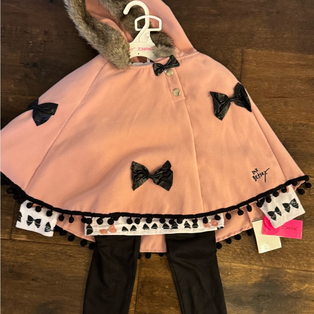 Betsey Johnson Pink and Black Kids Matching Set